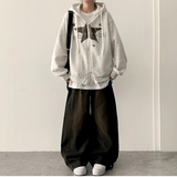 Allt Hem Snap Pin Tuck Washed Denim Wide Pants