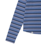 グラノーラ ストライプド LS Tシャツ ブルー(CV2GFFT555A)