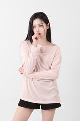 Loose Fit Corsage Knit Pink