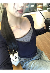 ヴィンテージフラワーレイヤード長袖Tシャツ