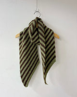Bias stripe wool muffler / 4colors