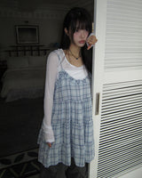 Aera Frill Check Sleeveless Dress