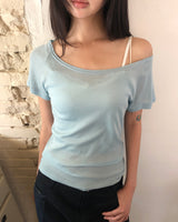 ベイビン ワンショルダー ショートスリーブTシャツ