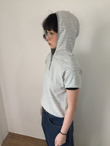 Willy Stripe Hoodie Short Sleeve (3color)