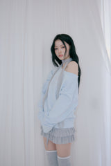Petal lace scarf (Gray)