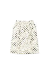 Dot frill skirt_ivory