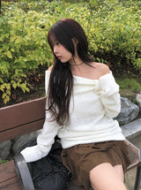 Leader Suede Eyelet Unbalanced Skirt