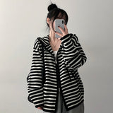 Kai Boxy Two Way Dangara Knit Hooded Zip-Up