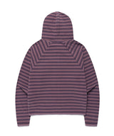 MULTI STRIPED FLEECE ZIP UP HOODIE PURPLE(CV2GFFM482A)