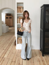 Cool washed bootcut denim