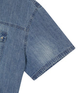 DENIM STUD HALF SHIRT