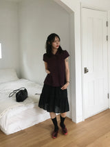 Lauryn Cancan Frill Ribbon Midi Skirt (2c)