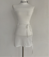 Polyna cut-out strap dress (white)