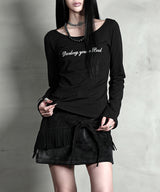 ユニジッピードロゴTシャツ (Cursive ver.) #ブラック