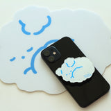 スマホグリップ グッドナイトホワイトドッグ
