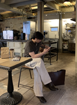 ルックアフター ノーマル レザー スクエア ショルダー トートバッグ
