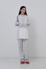 KIRSH PLAIN SEMI WIDE PANTS [MELANGE GRAY]