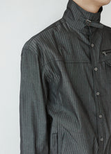 high-neck shirt jacket