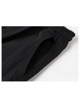 PATCH POINT NYLON CARGO HALF PANTS - BLACK