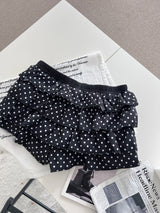 ドティナラッフルドットミニパンツスカート (Black)