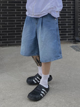 Zino Washed Denim Bermuda Pants 2C