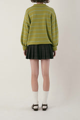 Cozit stripe knit_olive