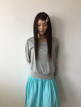 リンダーオフショルダーボタンTシャツ (3color)
