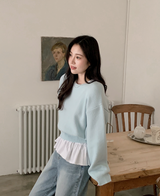 Pastel Crop Round Loose Knit (6color)