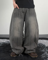 Randy Striped Washed Curved Denim