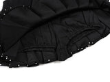 Rose Detail Dot Pleated Skirt 232514109