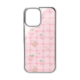 [MADE]Peach Check MagSafe Glass Bumper Phone Case