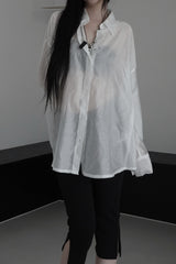 see-through overfit twinkle shirt (4color)