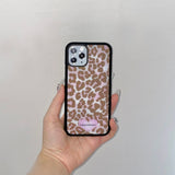[MADE] Leopard caramel Glass Bumper iPhone Case