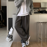 エバーランガーラウンドタックサイドバンディングセミワイドスラックス