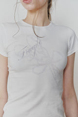 フラジャイルグラフィックTEE white