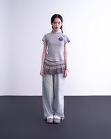 Heartlock Dot Crop T-shirt (Grey)