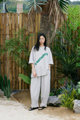 ダイアゴナルピン二ット1/2ボックスtシャツ