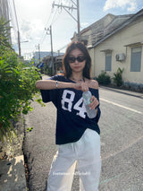 ナンバーネイビールースフィット半袖Tシャツ