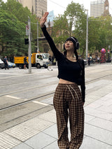 [MADE] Vino Checkered Banded Waist Pants