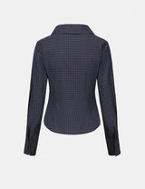 Classic Square Collar Check Shirt