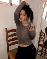 Omin Angora Slim-fit Tank Top Cardigan
