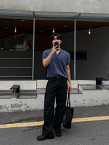Summer slab embo black jeans