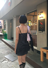 SATIN DOT DRESS