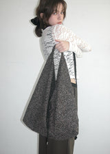 Matt Velvet Scrunchie_One Point_Large_Black