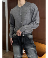 [ESSENTIAL LINE] Round neck basic cardigan(2color)