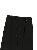 CHECK ROLL UP SWEATPANTS BLACK