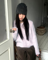 ネハルーズウールケーブルニットラウンドネックセーター