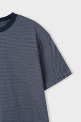 Marvin Crop Stripe Short Sleeve T-Shirt 3C