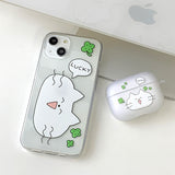 スマイルラッキーキャットエアポッズケース　マット
