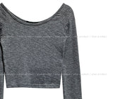 Angie basic off-shoulder long sleeves
